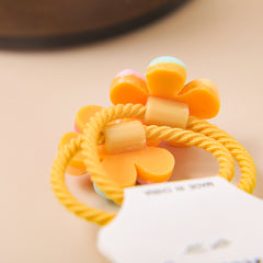 10pcs Flower Hair Rope Elastic Rubber Hair Tie Bands For Girls