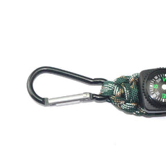 Hand Woven Emergency Key Chain With Compass Survival Whistle