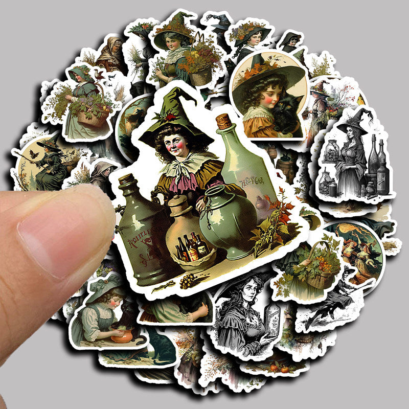 50pcs Old Events Washi Stickers for DIY Scrapbook Stationery Arts Crafts