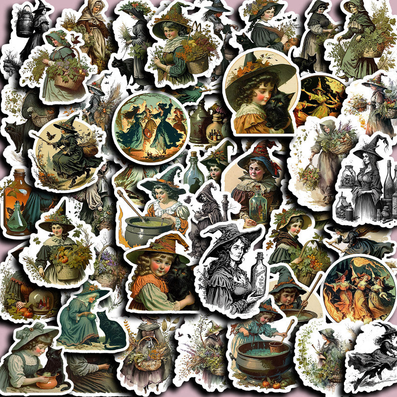 50pcs Old Events Washi Stickers for DIY Scrapbook Stationery Arts Crafts
