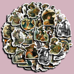 50pcs Old Events Washi Stickers for DIY Scrapbook Stationery Arts Crafts
