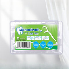 50pcs Dental Floss Picks Small Square Boxed Plastic Toothpicks