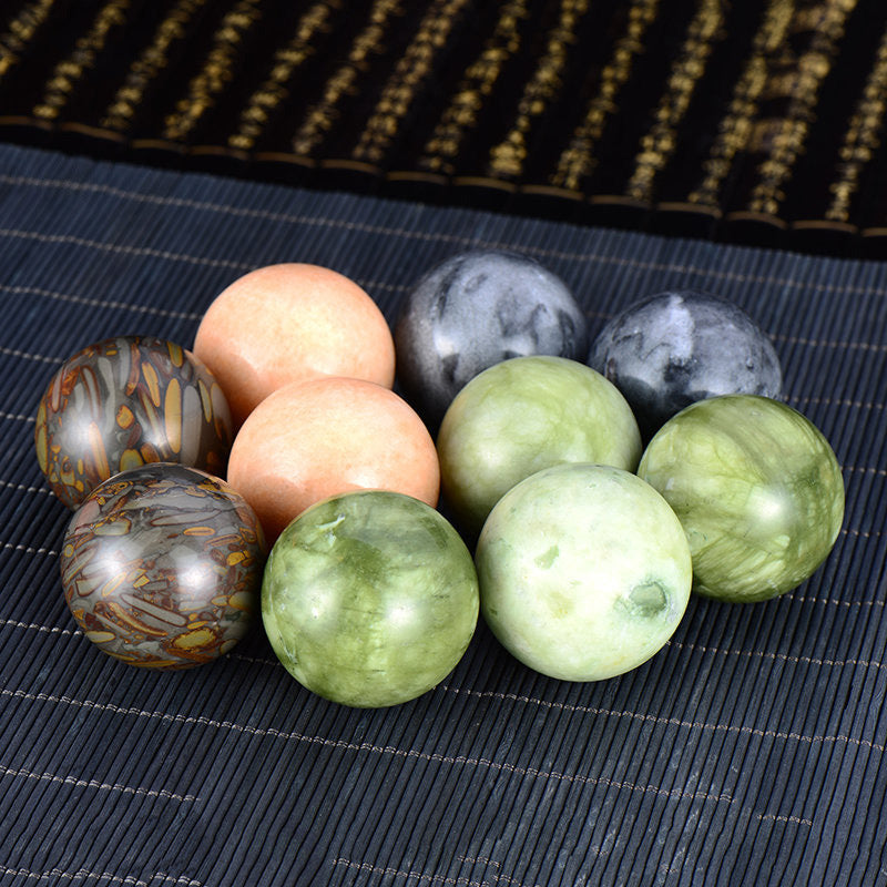 2 Inch Natural Jade Fitness Handball Quartz Ball for Relaxation Wrist Massage