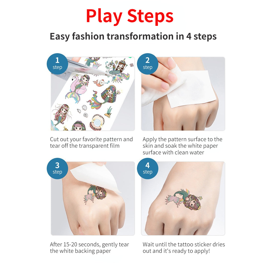 10pcs Zoo Tattoo Stickers Temporary Waterproof Decorative Party Gathering