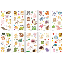 10pcs Zoo Tattoo Stickers Temporary Waterproof Decorative Party Gathering