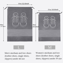 5pcs Non-woven Shoes Storage Bags Waterproof Drawstring Shoe Bag