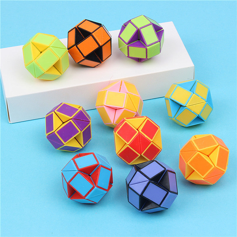 3Pcs Folding Magic Snake Ruler Puzzle Educational Toy Kids Birthday Party Favors