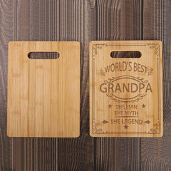 Grandpa Birthday Bamboo Cutting Board Engraved Gift From Grandchildren
