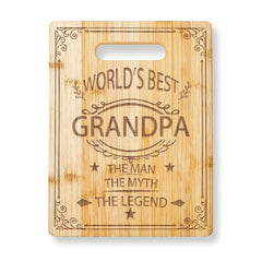 Grandpa Birthday Bamboo Cutting Board Engraved Gift From Grandchildren