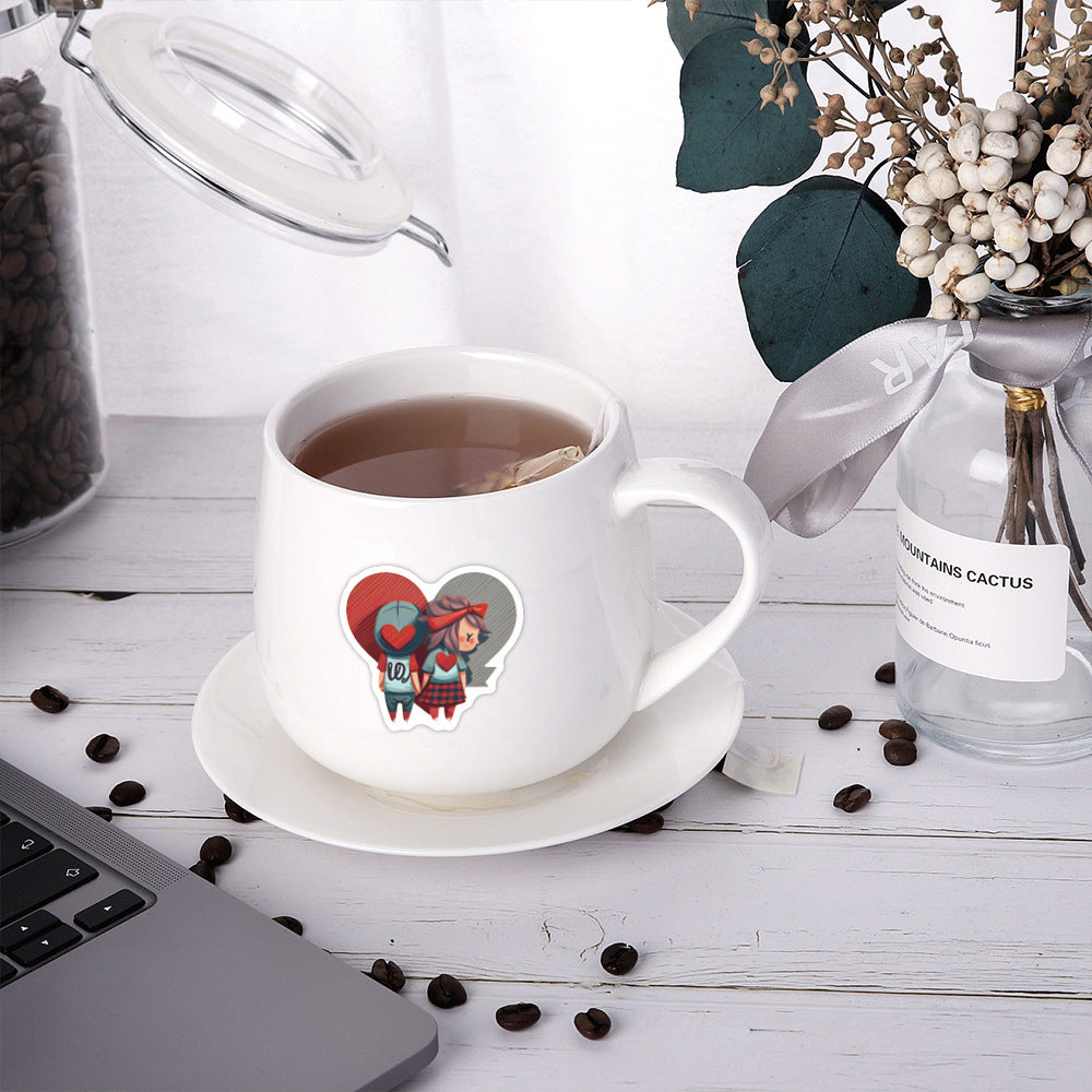 100 Love Stickers Pack Vinyl Waterproof Stickers for Water Bottle Laptop
