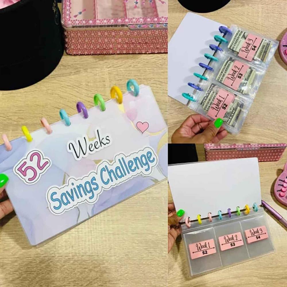 52 Week Savings Challenge Budget Book with Cash Envelopes