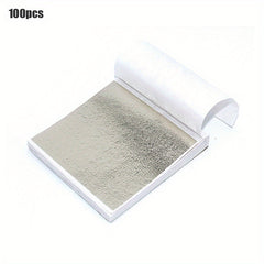 100pcs Art Paper Sheets in Gold, Silver, Rose Gold for Gilding