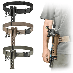 Portable Fishing Belt with Rod Holder Adjustable Waist Fishing Pole Inserter