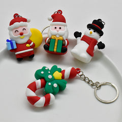 1pc Cartoon 3D Christmas Doll Keychain Pendant For Men Women