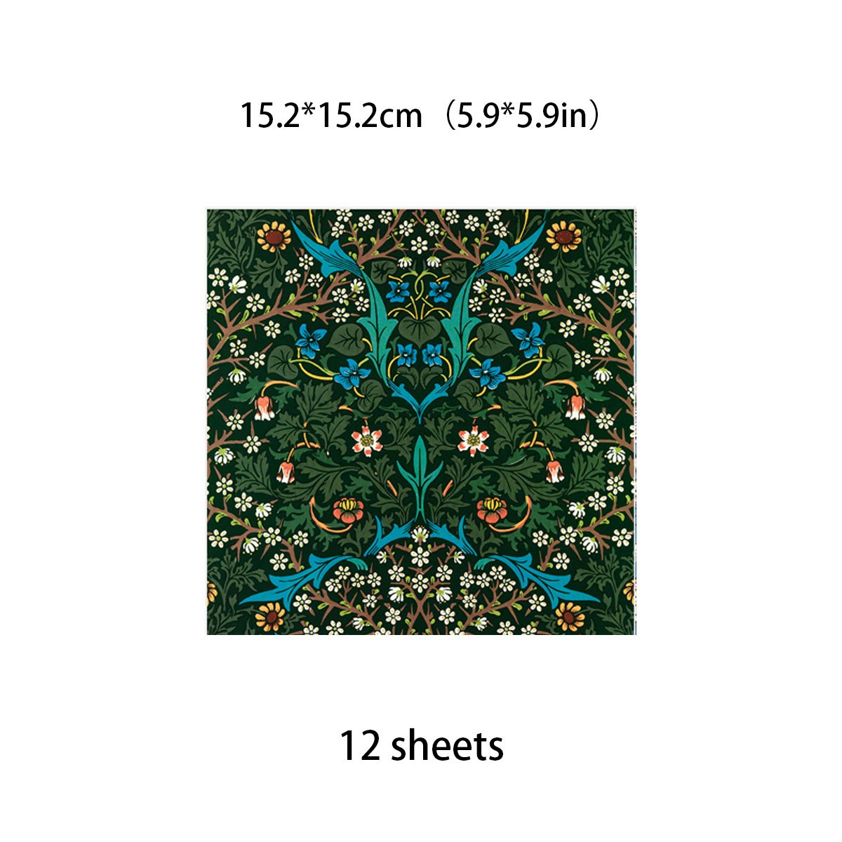 12 Sheets Large Retro Journal Material Paper for DIY Backgrounds