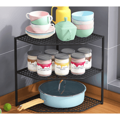 Kitchen Countertop Shelf Cookware Storage Rack Sink Pot Rack Cupboard Organizer