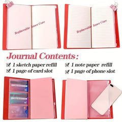 Leather Notebook Birthday Gift 140 Page Writing Magazine