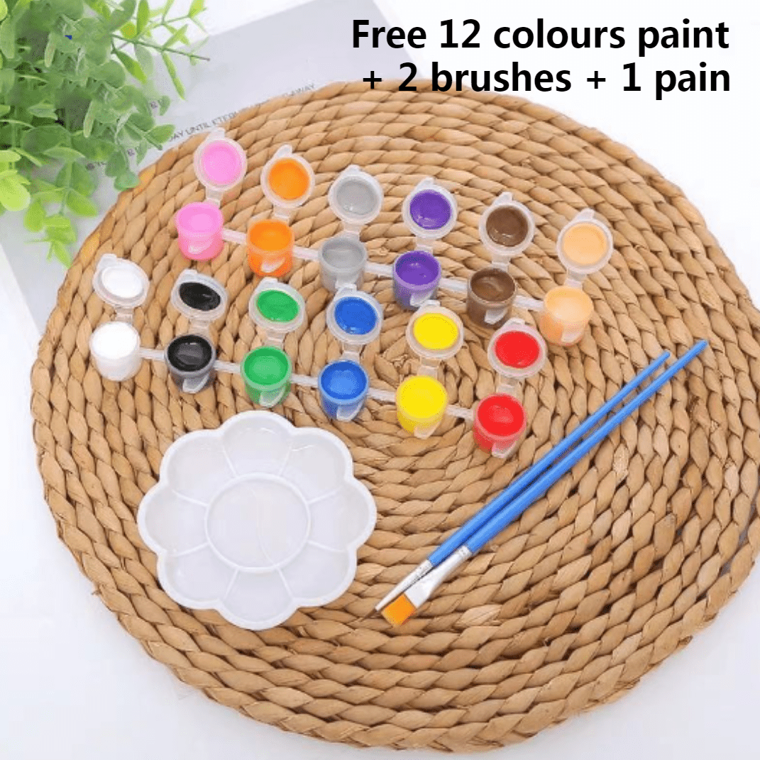 50pcs Christmas Hanging Decoration Wood Ornaments Crafts 12 Colours Paint