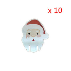 10pcs Christmas Cup Card Santa Hat Wine Glass Decor Ornaments Navidad Noel Year