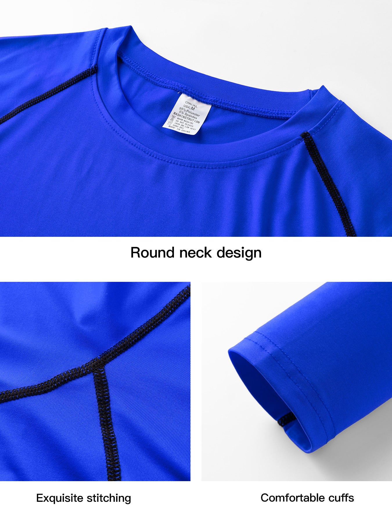 Men's Workout Shirt Active High Stretch Compression Base Layer