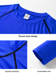 Men's Workout Shirt Active High Stretch Compression Base Layer