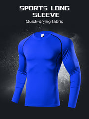 Men's Workout Shirt Active High Stretch Compression Base Layer