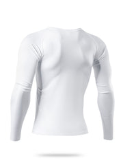 Men's Solid Workout Shirt Active High Stretch Compression Moisture Wicking