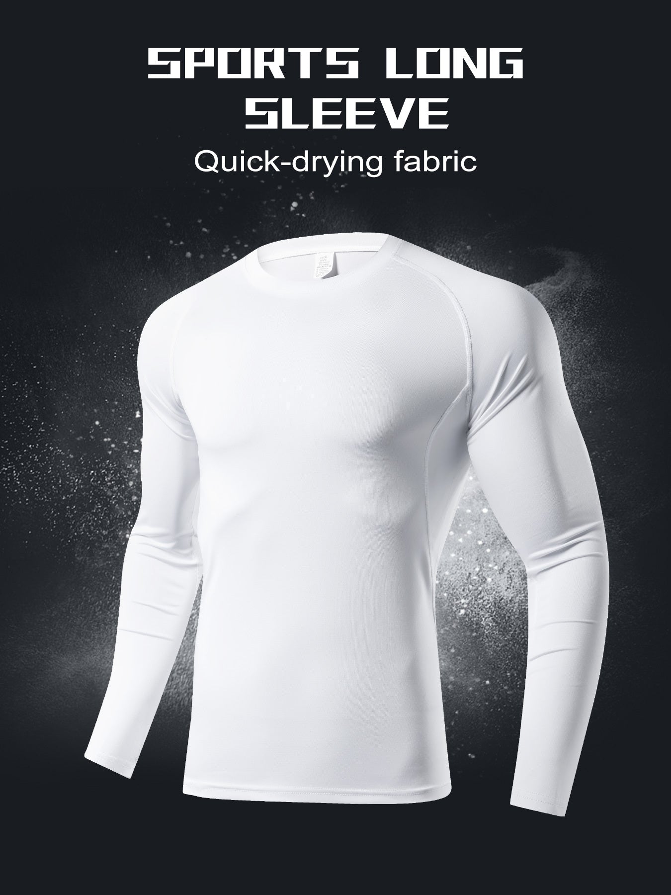 Men's Solid Workout Shirt Active High Stretch Compression Moisture Wicking