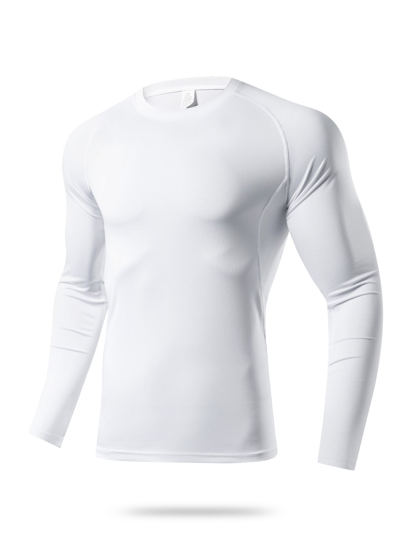 Men's Solid Workout Shirt Active High Stretch Compression Moisture Wicking