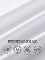 Men's Solid Workout Shirt Active High Stretch Compression Moisture Wicking