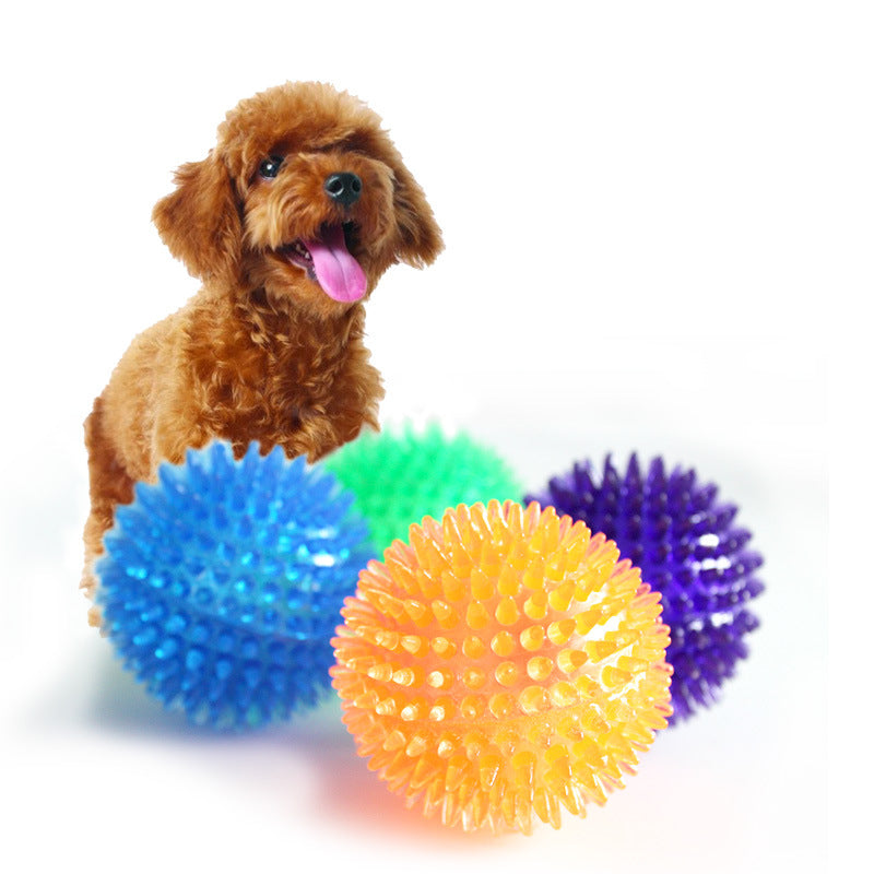 Squeaky Dog Molar Ball Toy Tough Rubber Durable Dog Teeth Cleaning Ball