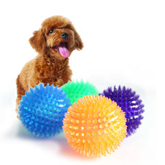Squeaky Dog Molar Ball Toy Tough Rubber Durable Dog Teeth Cleaning Ball