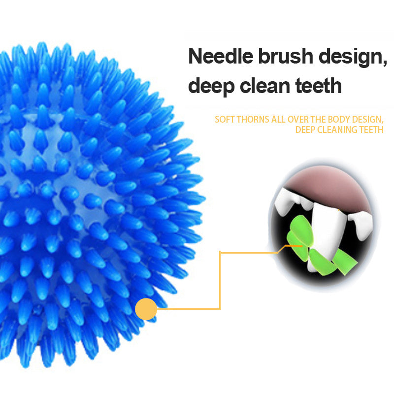 Squeaky Dog Molar Ball Toy Tough Rubber Durable Dog Teeth Cleaning Ball