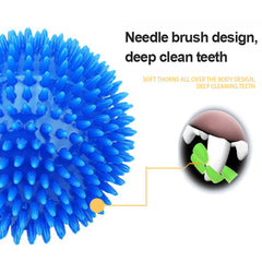 Squeaky Dog Molar Ball Toy Tough Rubber Durable Dog Teeth Cleaning Ball