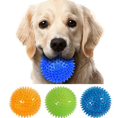 Squeaky Dog Molar Ball Toy Tough Rubber Durable Dog Teeth Cleaning Ball