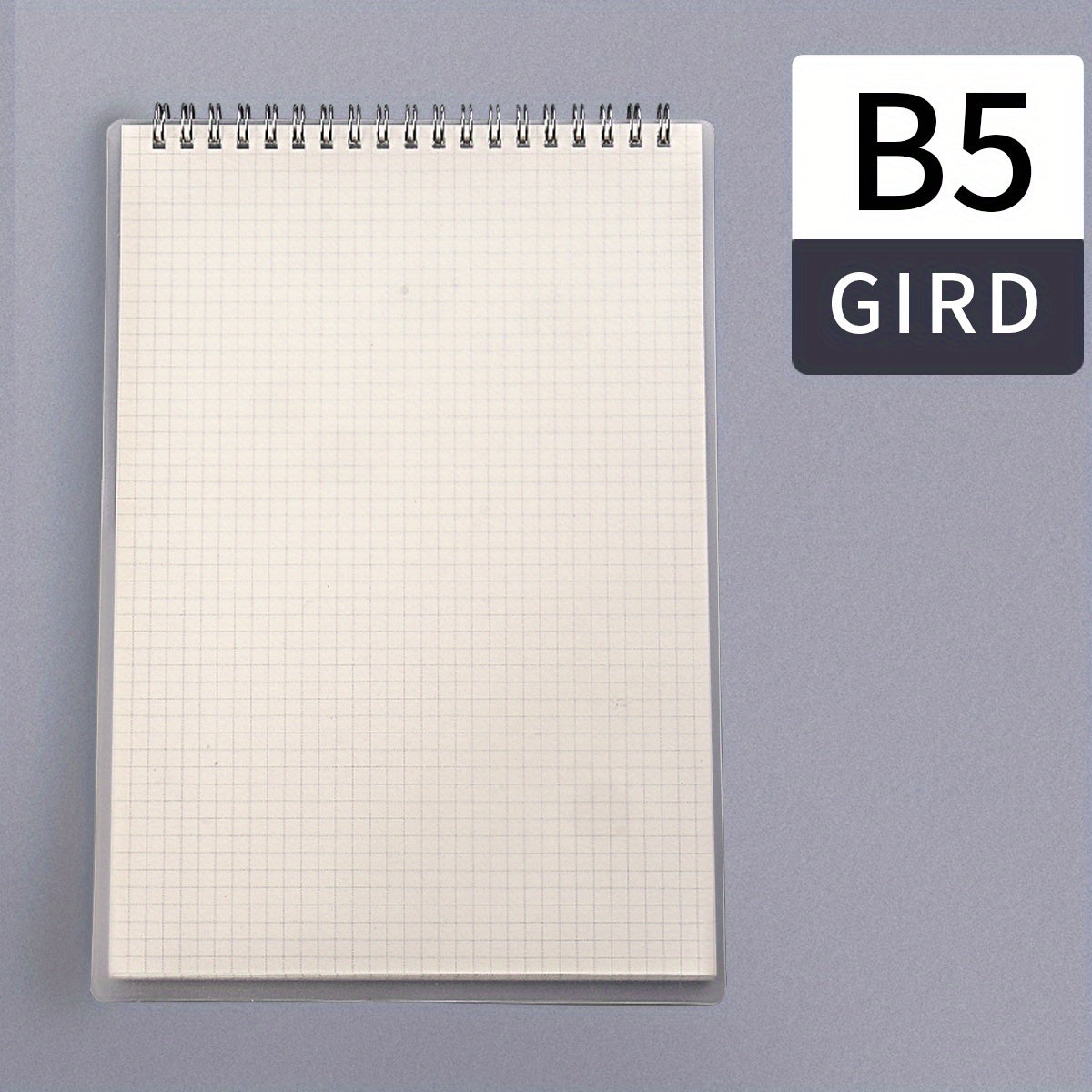 A5 B5 80 Pg Spiral Grid Notebook Leather Diary
