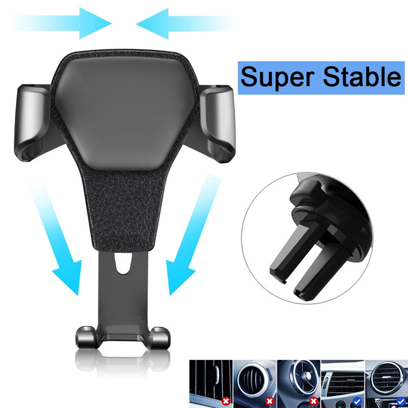 Universal Car Phone Holder Gravity Type Air Outlet Clip Smartphone Bracket