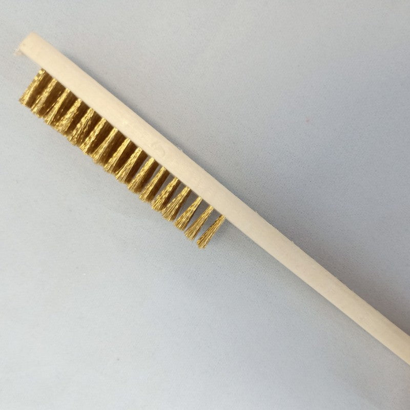 Wooden Handle Copper Wire Brush Stainless Steel Wire Brush
