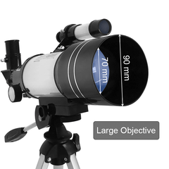 Professional Telescope with Tripod Locator and Smartphone Adapter