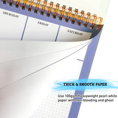 A4 Weekly Planner 50 Sheets 100gsm Paper Desktop Productivity Tracker