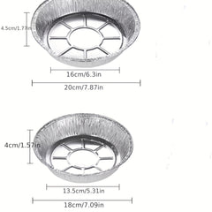 30pcs 6 7 Inch Round Tin Foil Plates Disposable Tray For Baking Cooking
