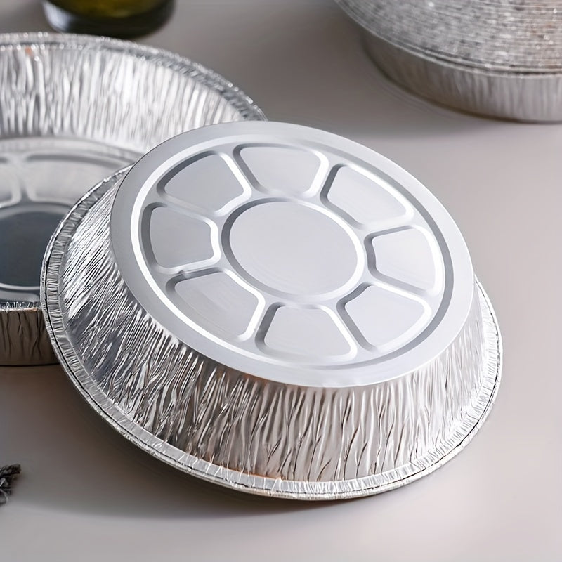 30pcs 6 7 Inch Round Tin Foil Plates Disposable Tray For Baking Cooking