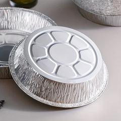 30pcs 6 7 Inch Round Tin Foil Plates Disposable Tray For Baking Cooking