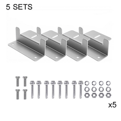 5 Sets Panel Mounting Brackets Lightweight Aluminum for RVs Boats Yachts