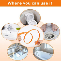 8Pcs Pipe Dredge Hook Sewer Toilet Hair Cleaning Tool
