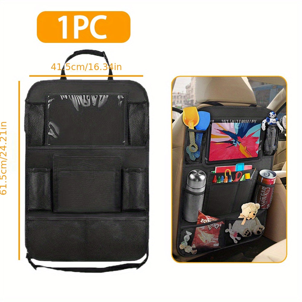 Car Backseat Organizer Tablet Holder Auto Storage Cover Travel Road Trip Kids