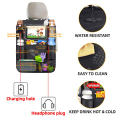 Car Backseat Organizer Tablet Holder Auto Storage Cover Travel Road Trip Kids