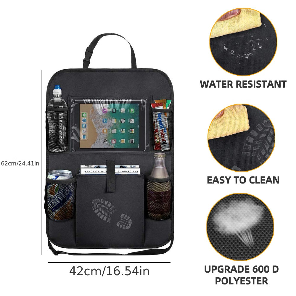 Car Backseat Organizer Tablet Holder Auto Storage Cover Travel Road Trip Kids