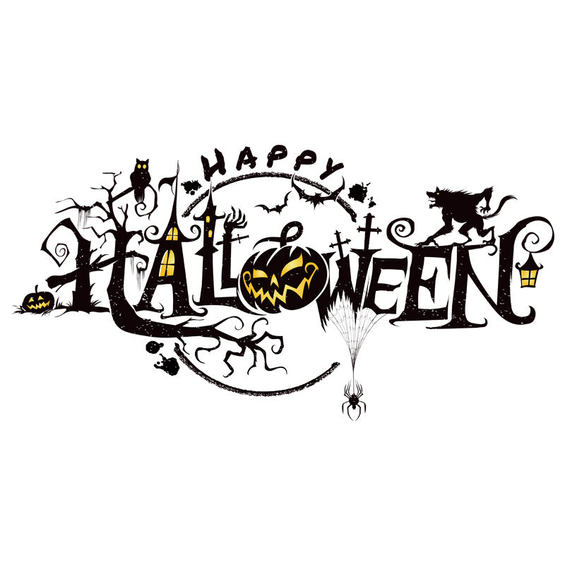 Halloween Decoration Sticker PVC Glass Stickers Waterproof Funny Sticker