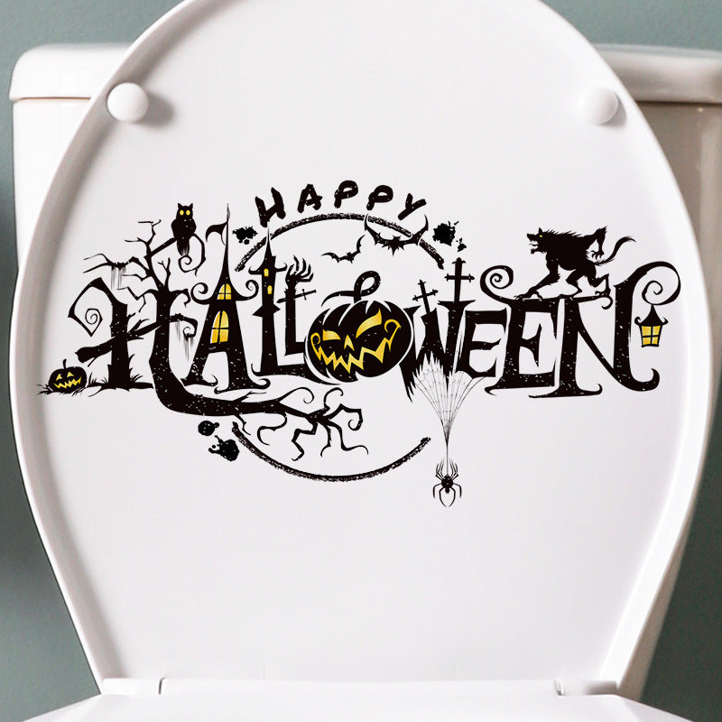 Halloween Decoration Sticker PVC Glass Stickers Waterproof Funny Sticker